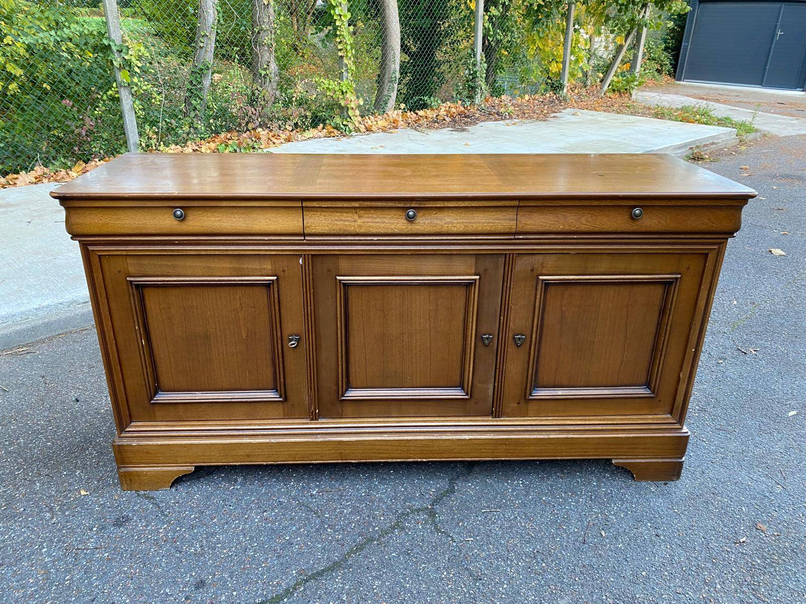 Louis Philippe style wooden sideboard from the 20th century, 190cm
