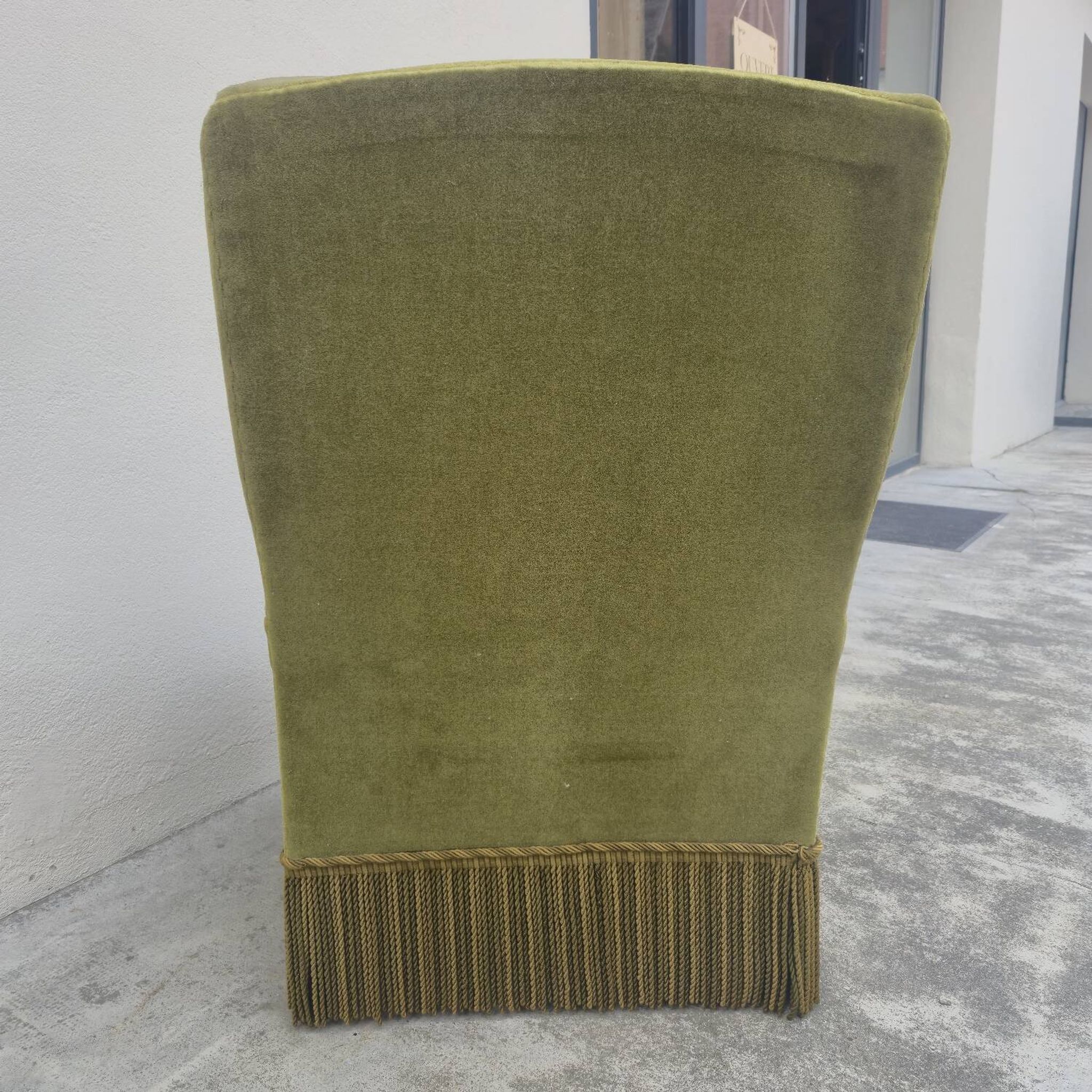 Fauteuil crapaud en velours d'époque napoléon III 19éme