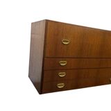 Vintage low wooden chest of drawers / filing cabinet