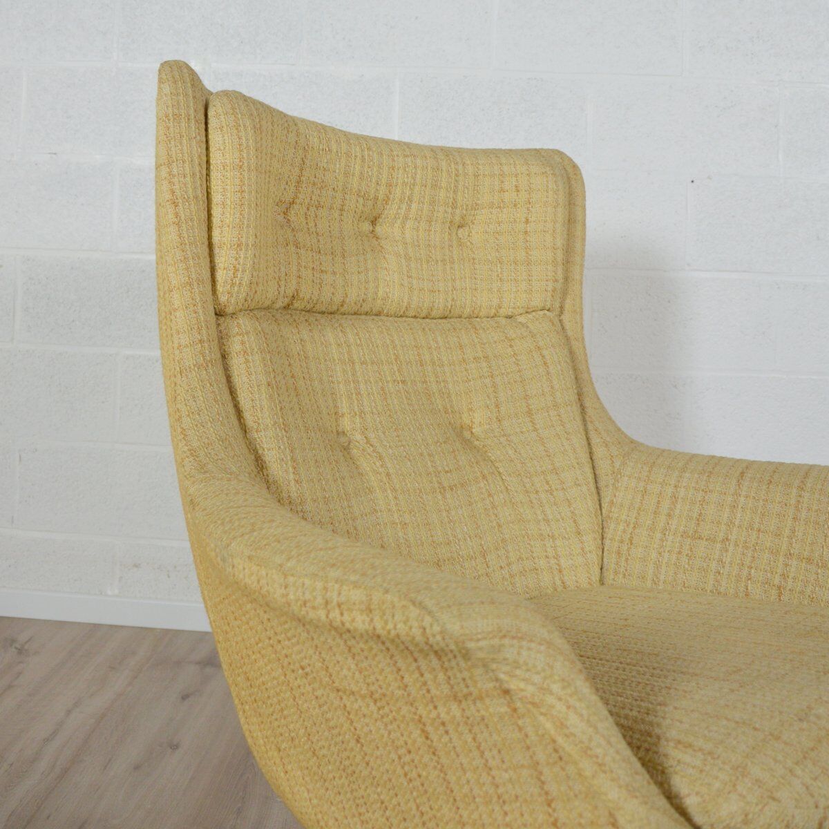 Large vintage swivel shell chair