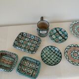 Robert Picault Vallauris France set of 12 Mid Century ceramics