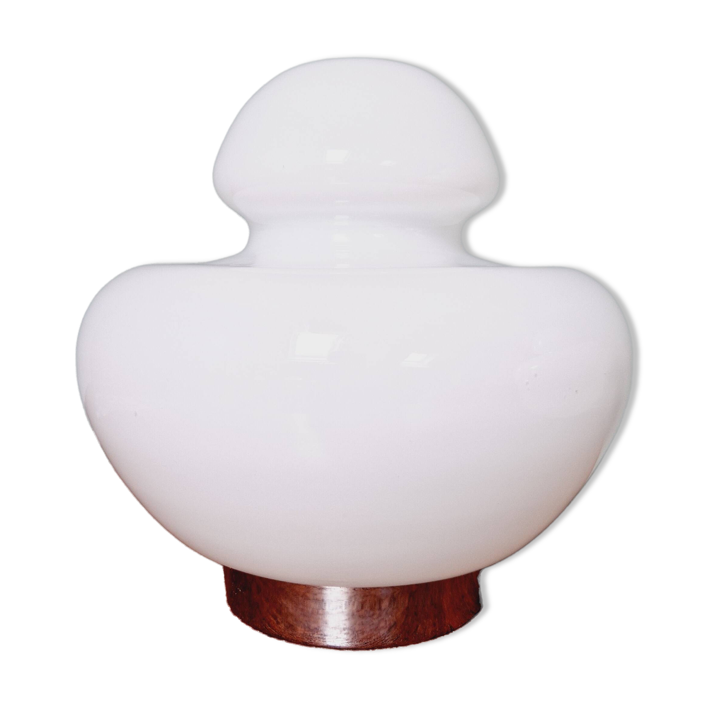 Space Age table lamp in white opaline, 1970s