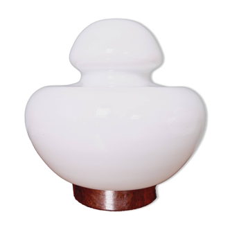 Space Age table lamp in white opaline, 1970s