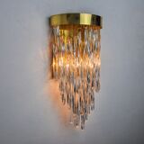 Venini waterfall wall lamp, Murano glass rods, Italy 1970