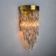 Venini waterfall wall lamp, Murano glass rods, Italy 1970