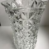 Faceted glass vase 60s