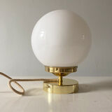 White opaline globe lamp