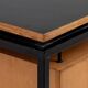 Desk in oak and lacquered metal 1970s