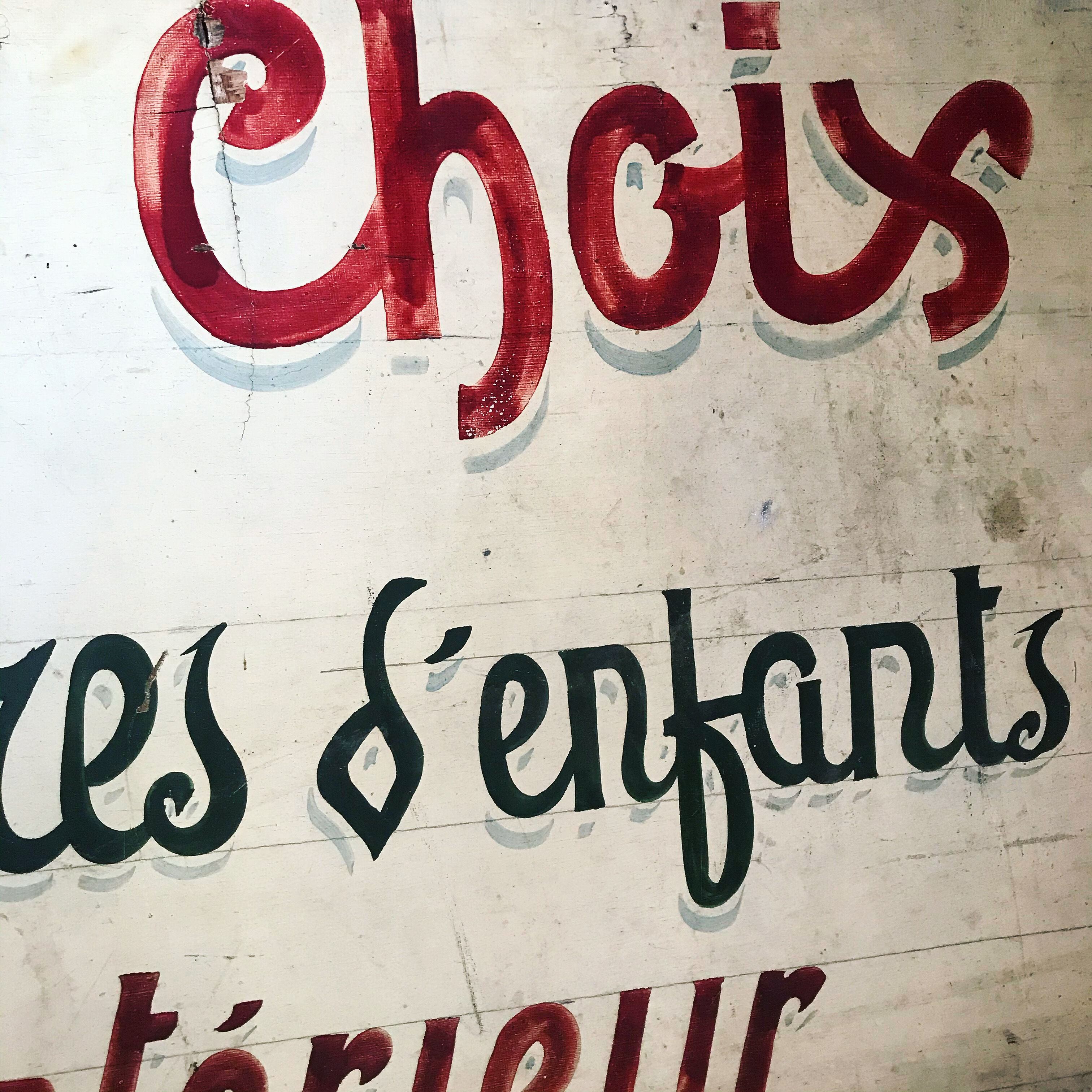 Store sign. Children's cars. Vintage signs. Around 1940/1950s.