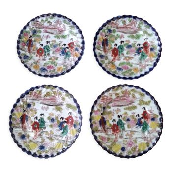 Set de 4 assiettes à dessert en porcelaine du Japon