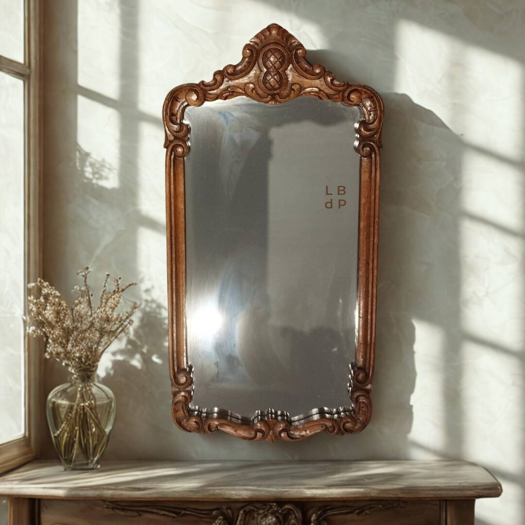 Large mirror in baroque rocaille rococo style