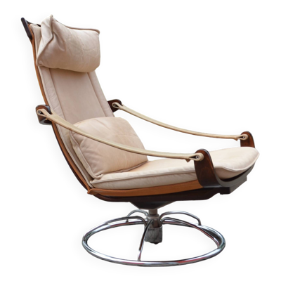 Ake fribytter pour chaise longue en cuir pivotante nelo suède