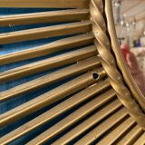 large format brass sun mirror