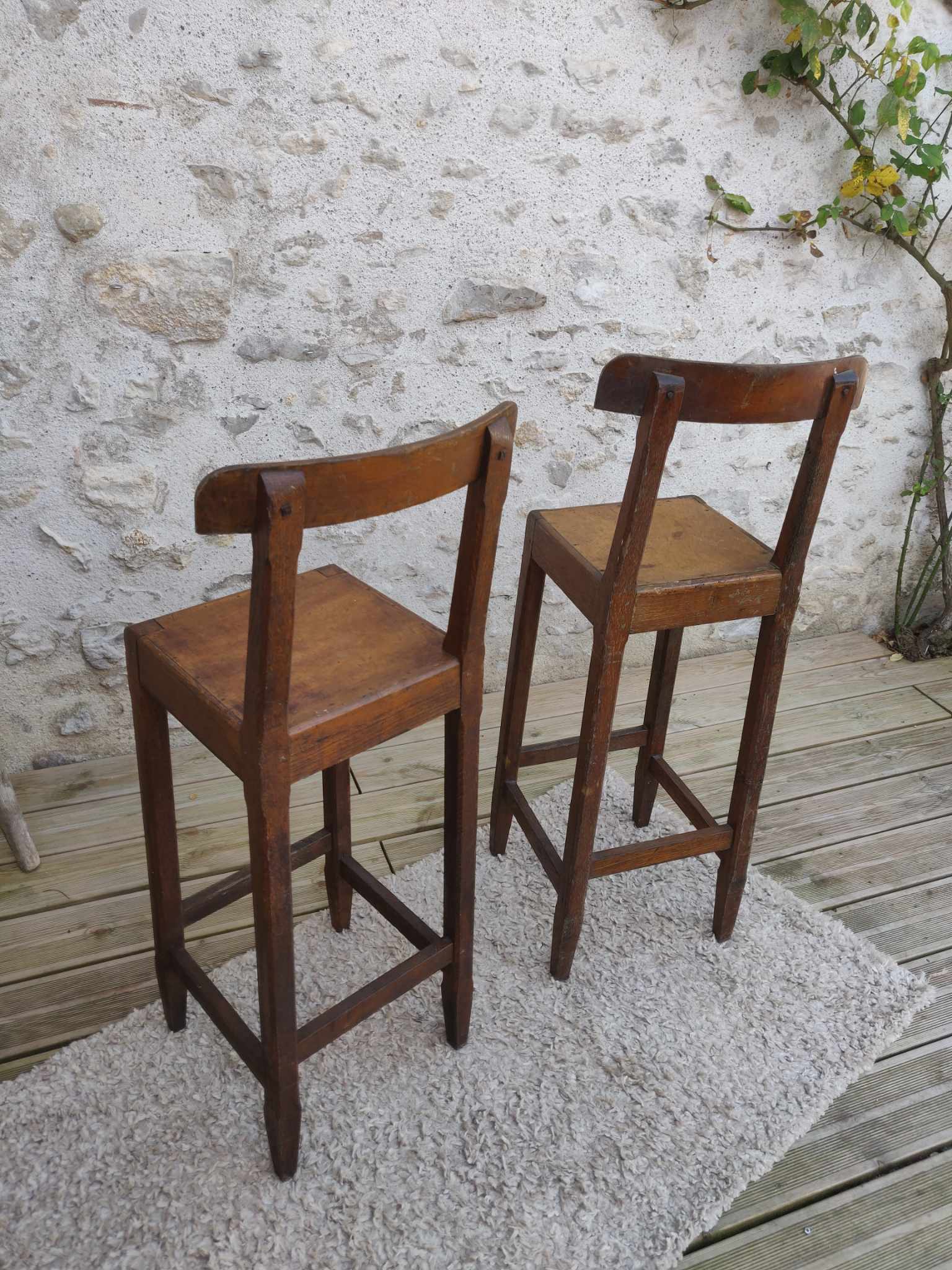 Antique bistro high chairs