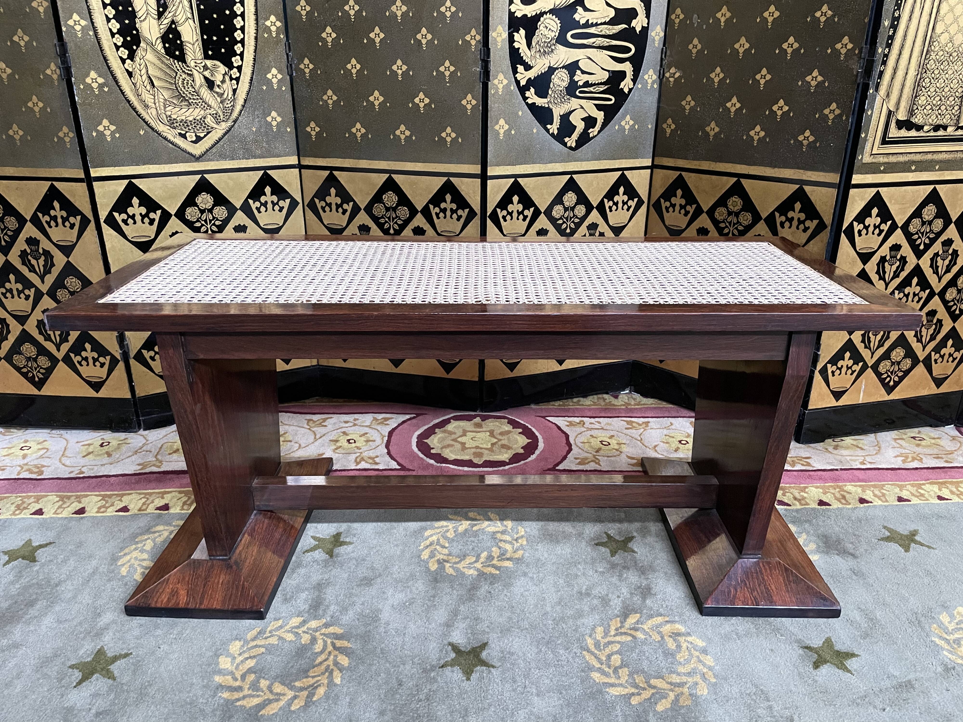 Bench in canework art deco period