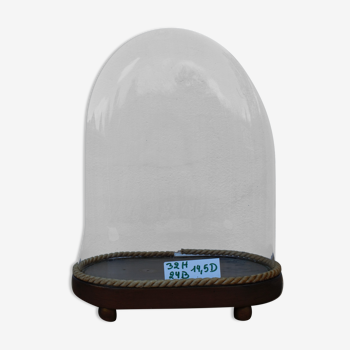 Globe de mariée en verre ovale 32 cm haute