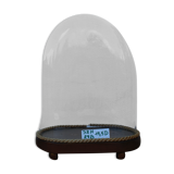 Antique wedding globe in oval glass 32 cm high