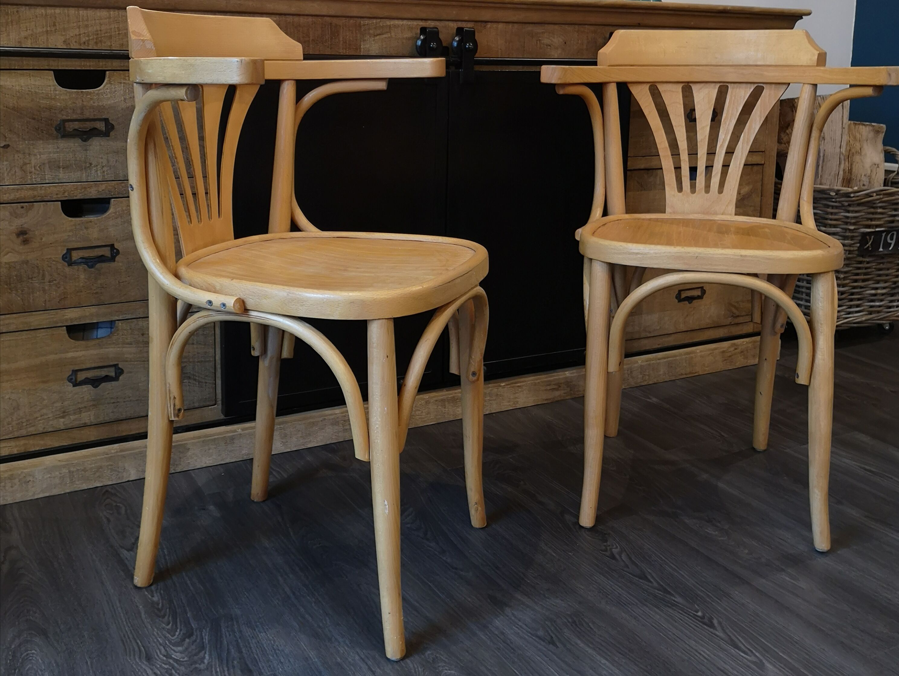 Pair of bistro chairs