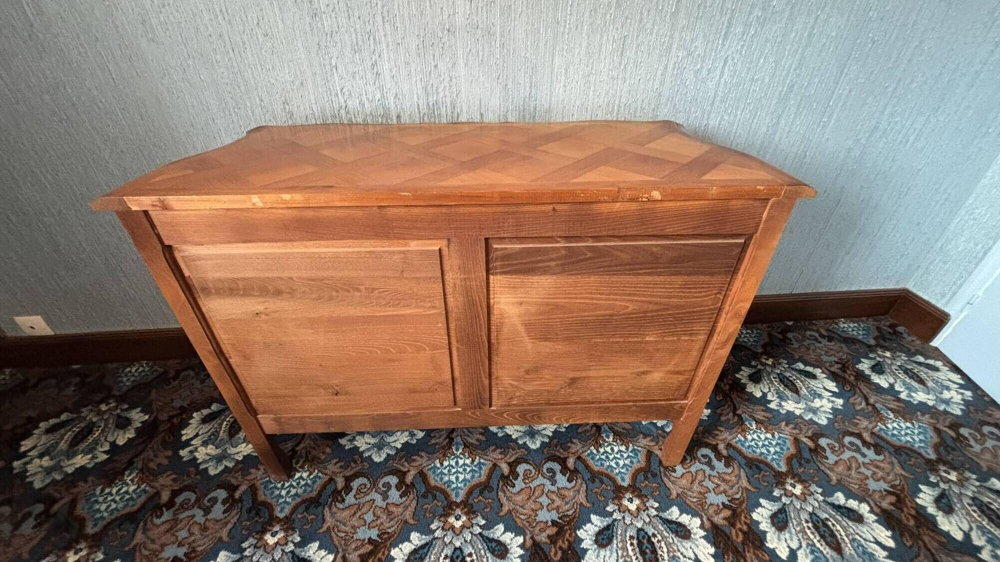 cherry wood commode in Louis XV style
