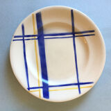 Set 4 plates and 1 pie dish Longwy model "Lucia"