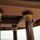 Large extendable round table – column base – Empire period / mahogany