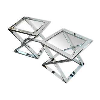 Pair of end tables or bedside tables