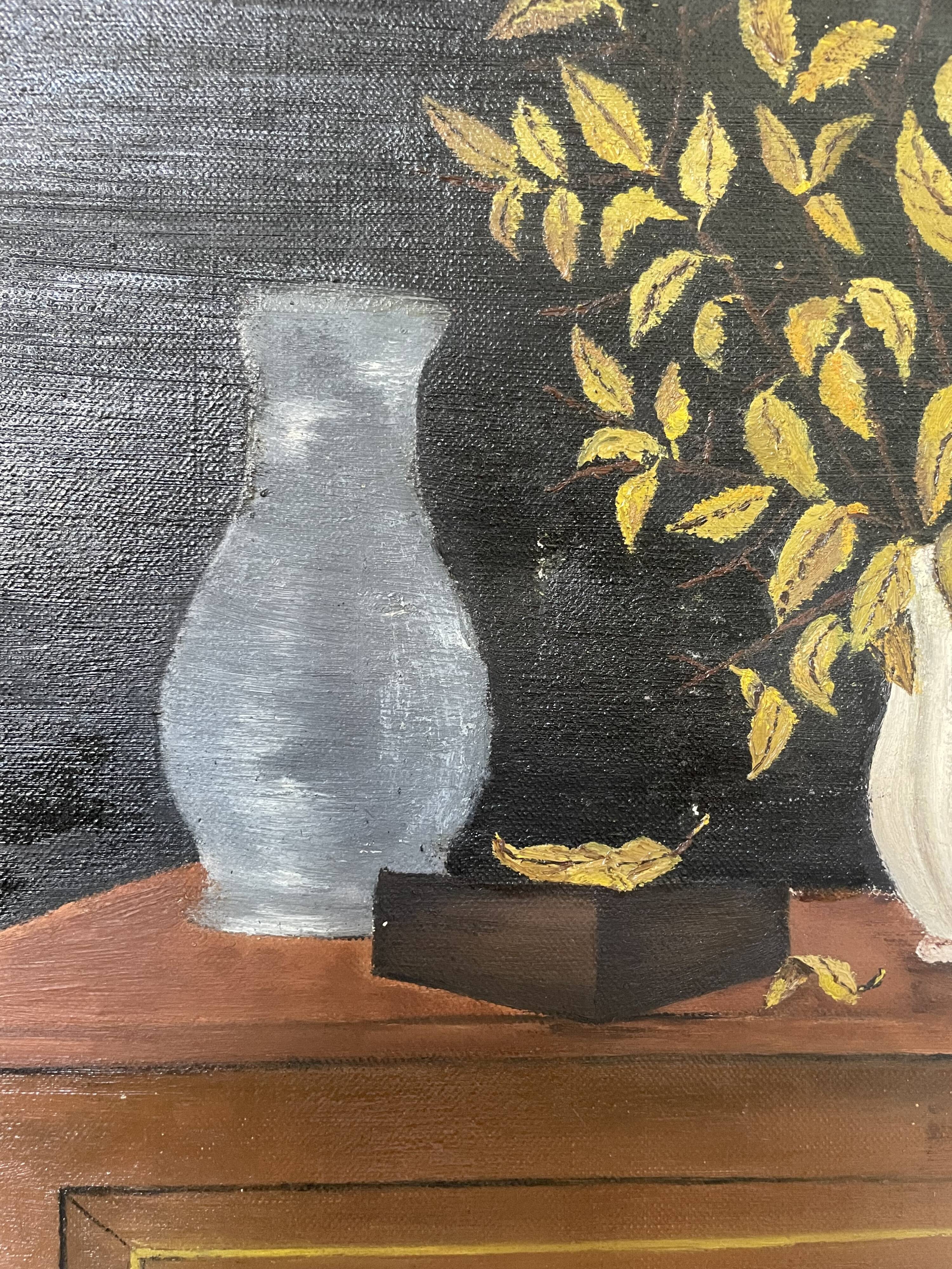 Nature morte, huile toile