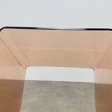 Smoked plexiglass cube side table by Michel Dumas, 1970s