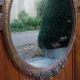 Important wooden wall mirror with stucco in Art Deco style/period - 65 x 44 cm