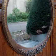 Important wooden wall mirror with stucco in Art Deco style/period - 65 x 44 cm