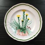 Provencal plate decoration yellow thistles