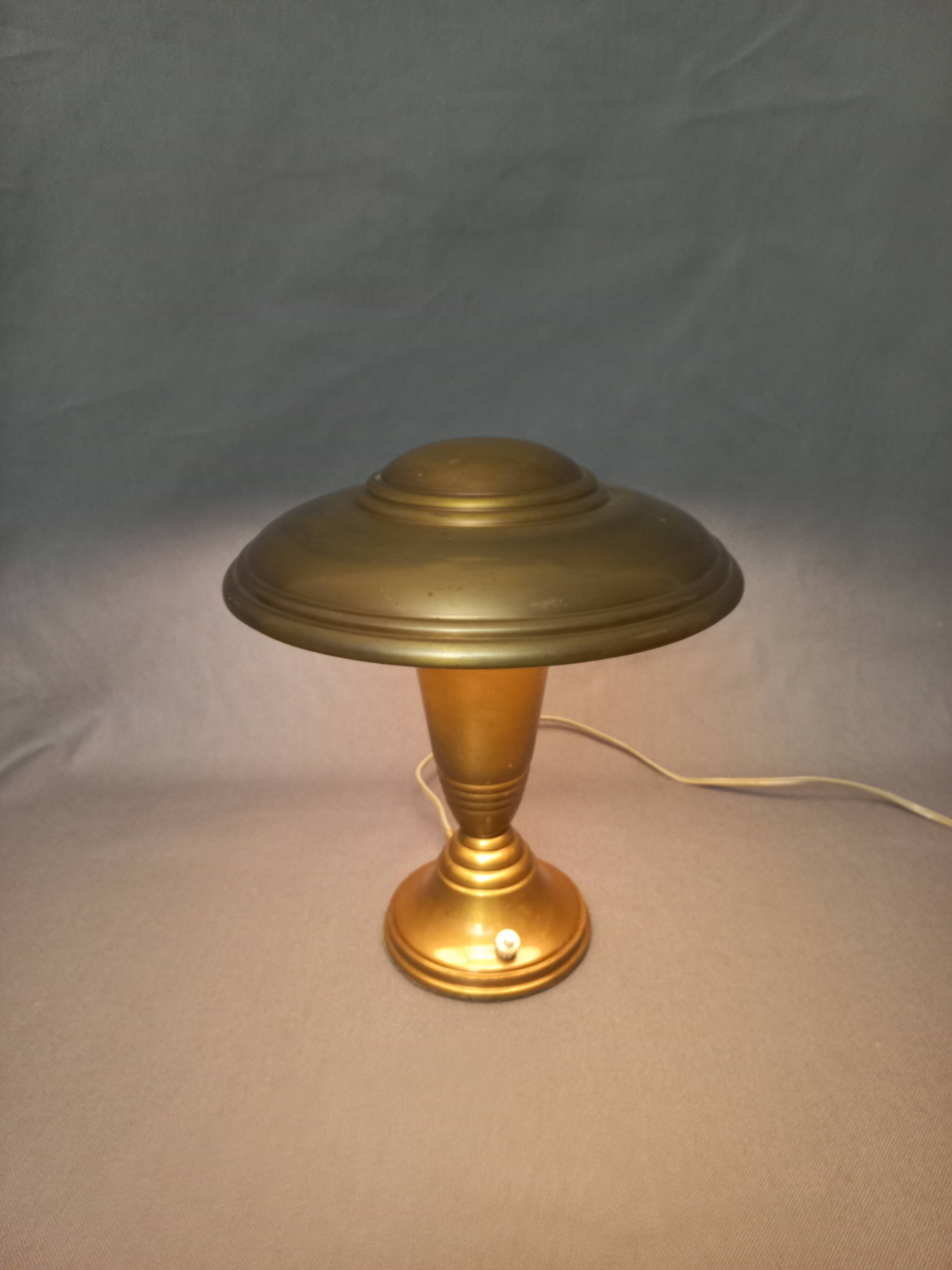 Art Deco brass lamp