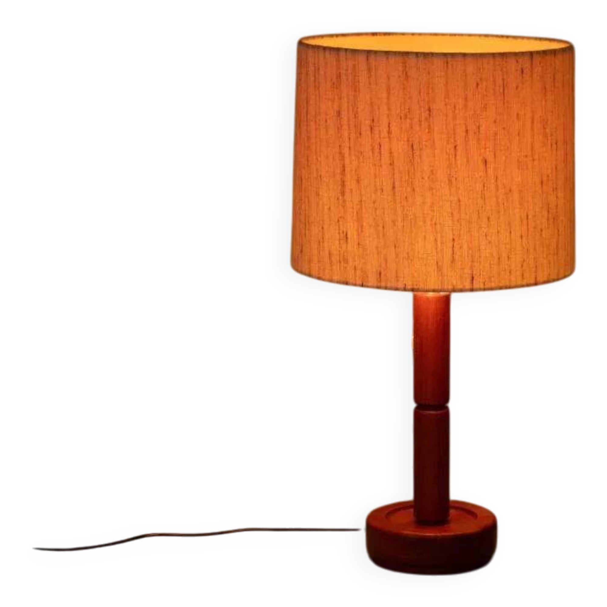 Vintage Danish design table lamp in teak Domus