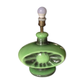 Lampe année 70, en faïence vert pomme