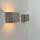 Pair of vintage wall lights, brushed metal, France 1970
