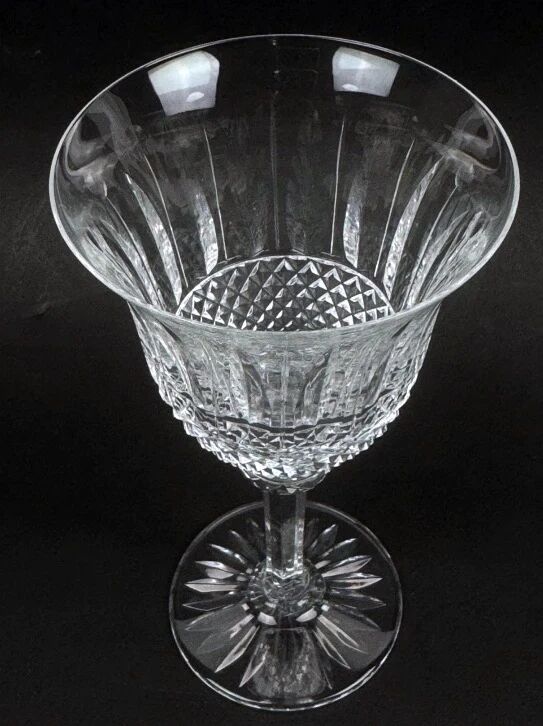 Six Saint-Louis Tommy cut crystal water glasses, height 18.3 cm.