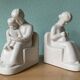 Dutch Schoonhoven ceramic bookends by Fancoise Carbius for NBC