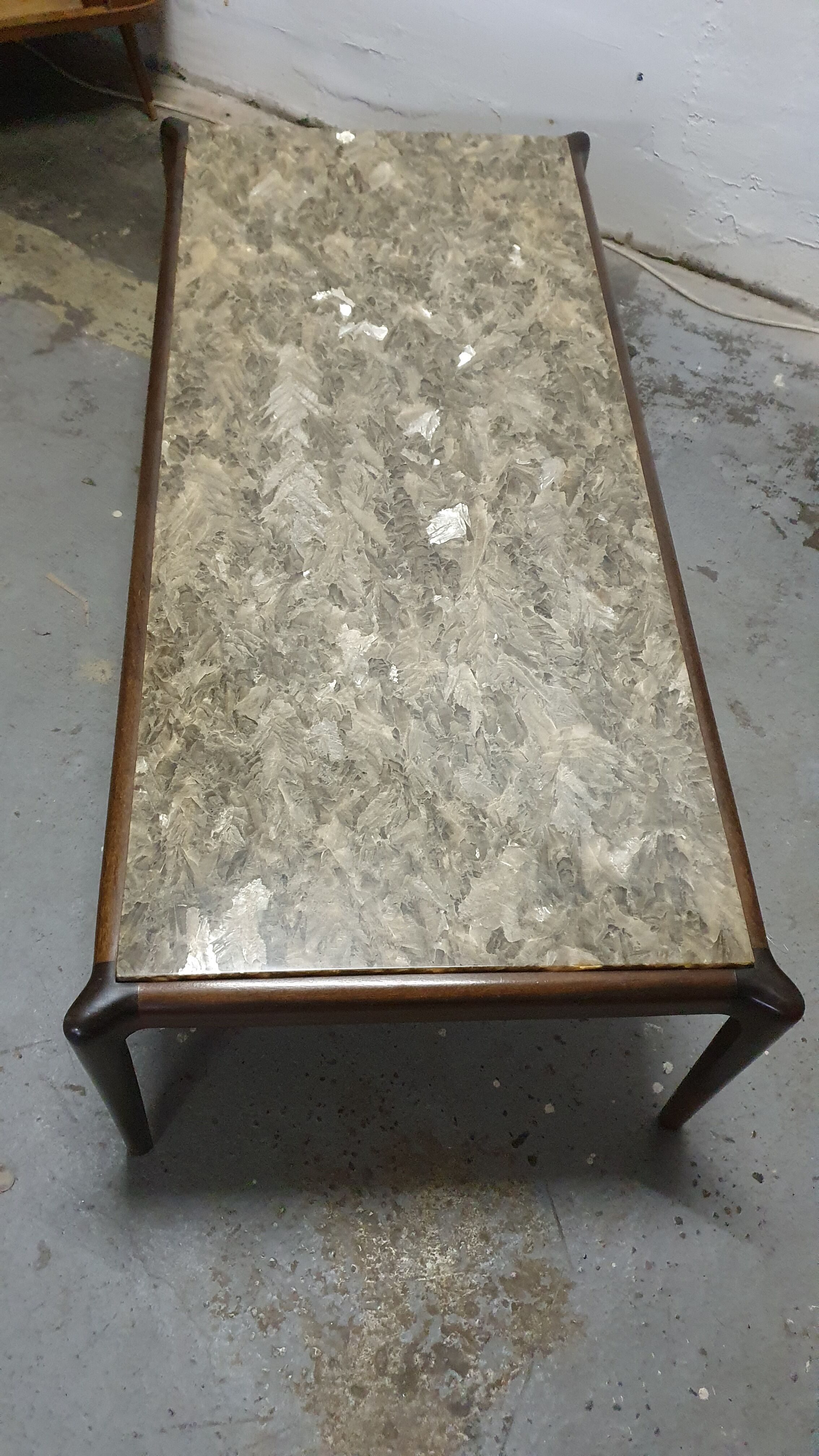 Coffee table top resin onyx 60s