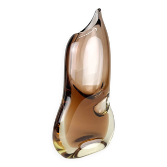 1960s Glass Vase by Josef Cvrcek for Zeleznobrodske Sklo Glassworks, Czechoslovakia