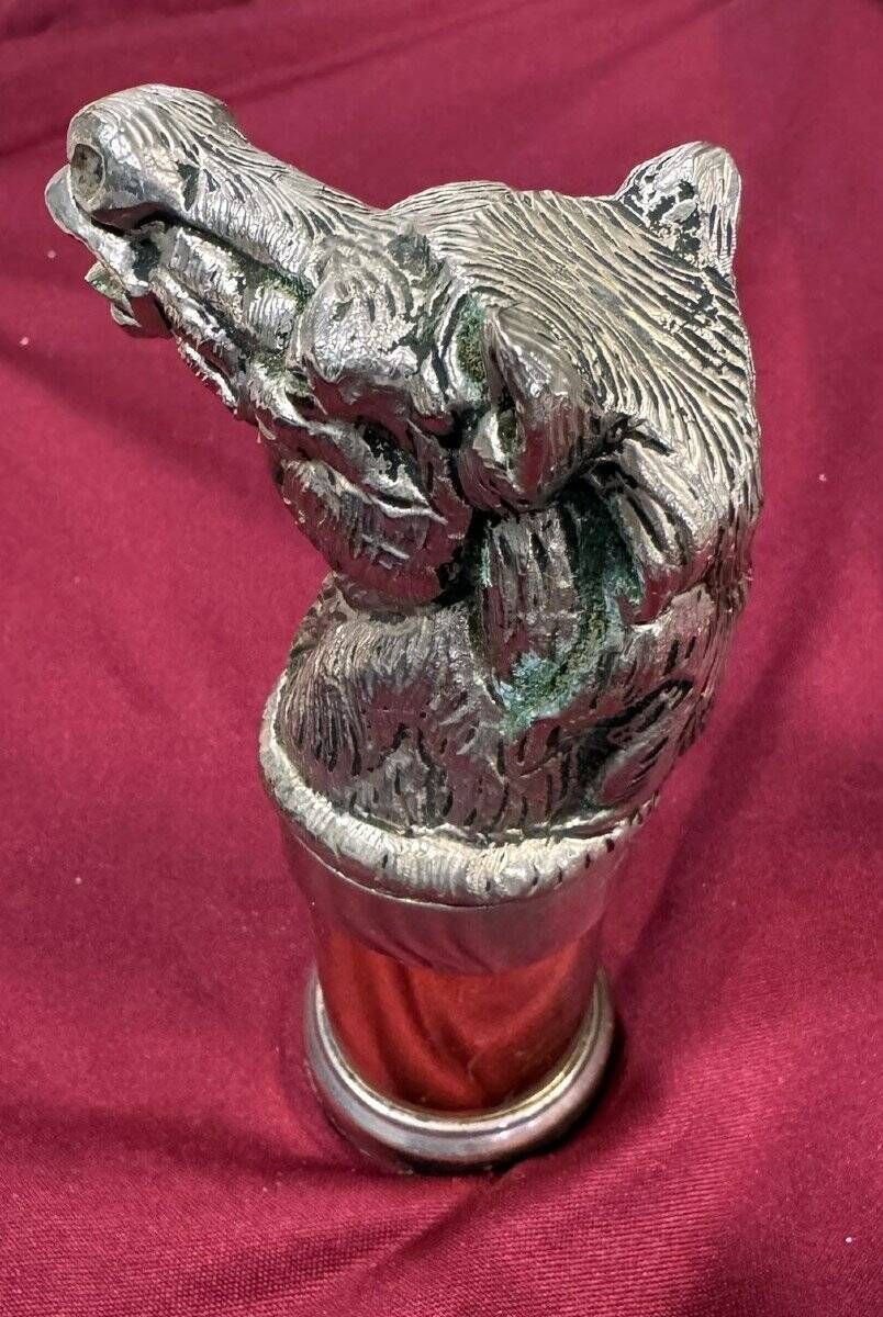Gucci Italy: Silver-Plated Horsehead Pepper Mill Circa 1970