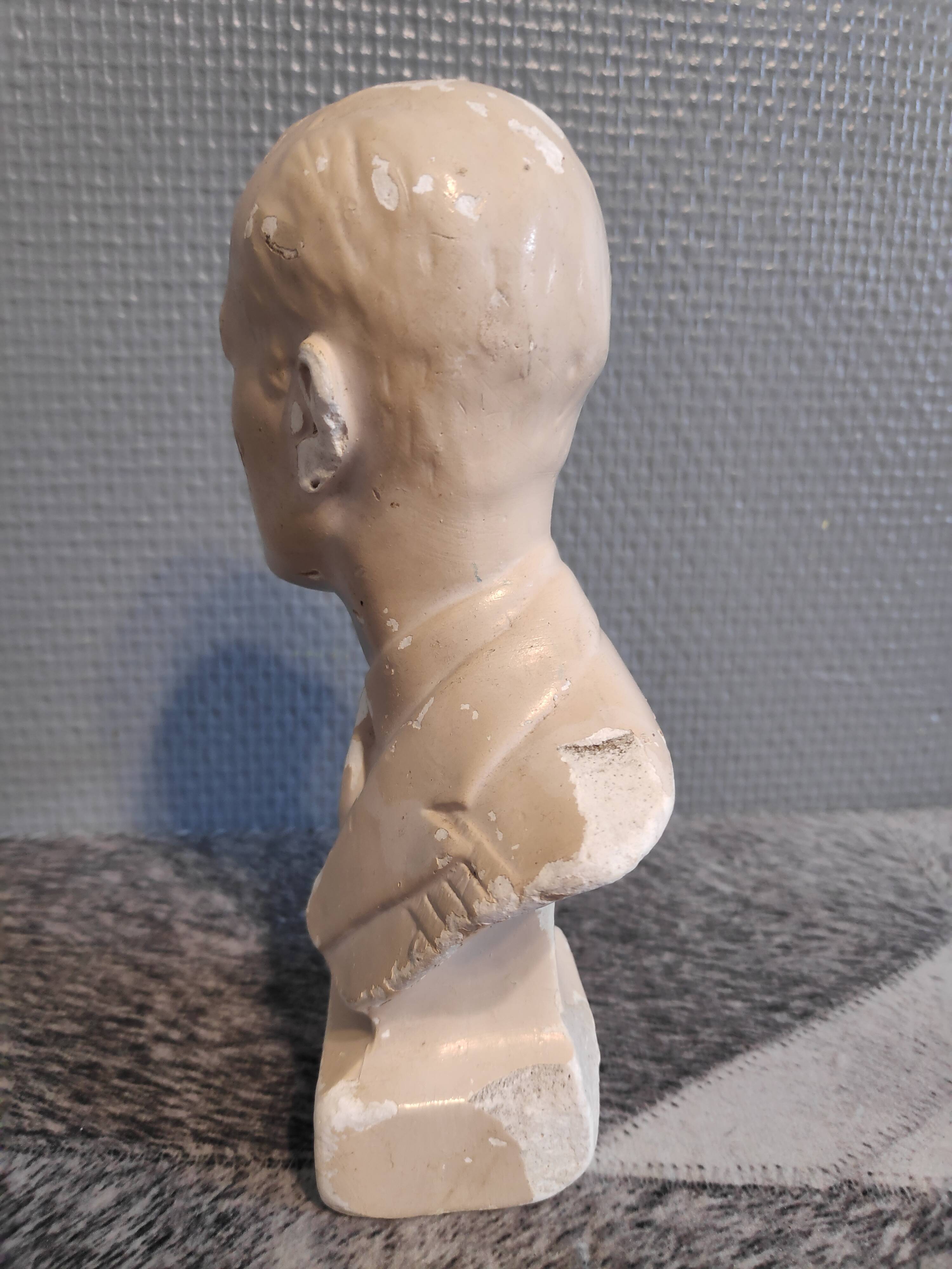 Bust of the Duke of Edinburgh in plaster from the 1950