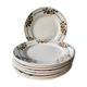 Set of 8 small plates in Badondiller earthenware, Madeleine model