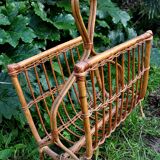 Rattan magazine rack