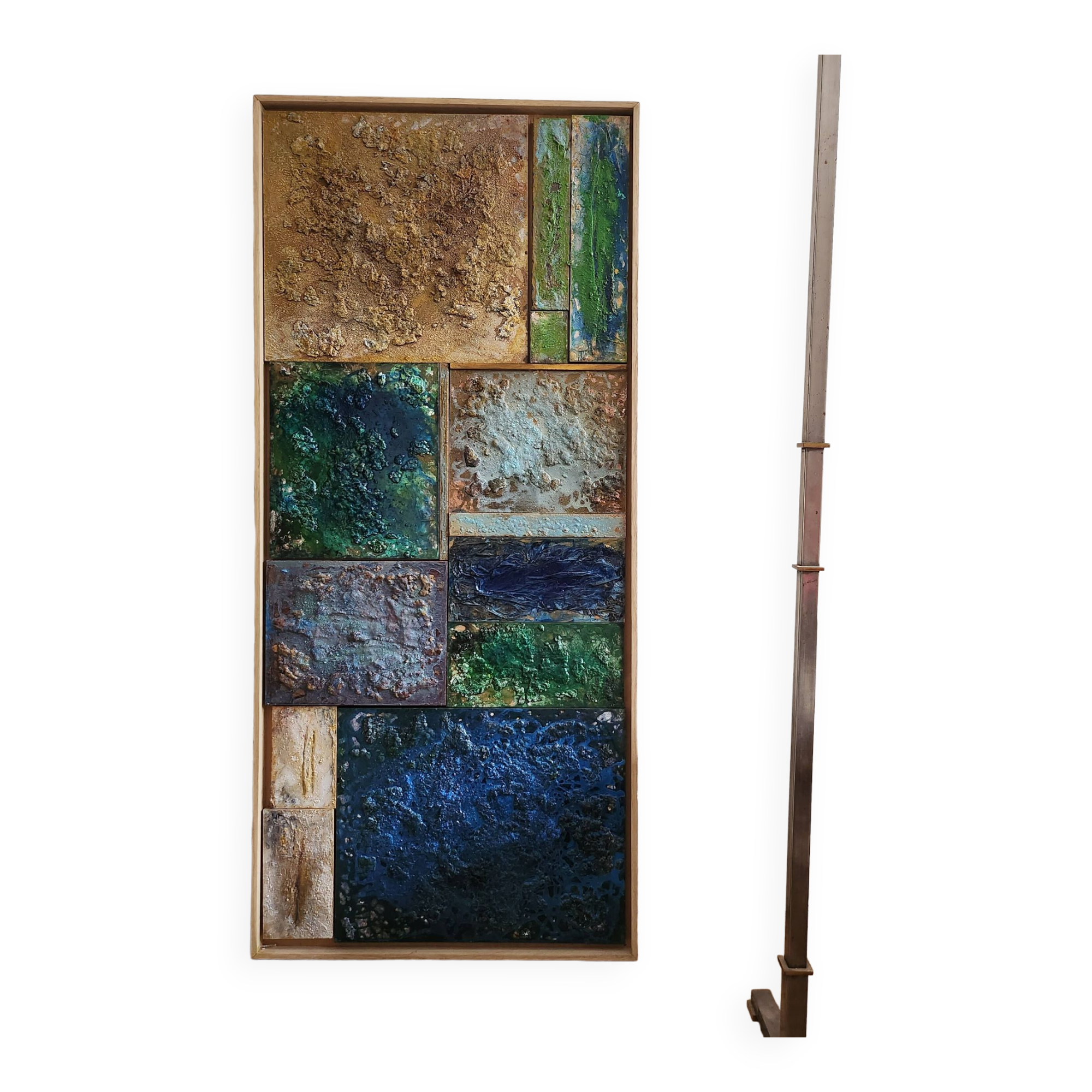 Brass and chrome floor lamp 60s