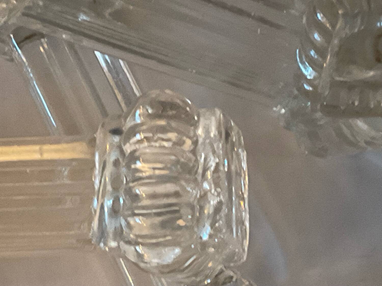 Vintage pressed glass knife rests – set of 4 – art deco style