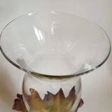 Daum vase from the Iris collection in crystal and glass paste