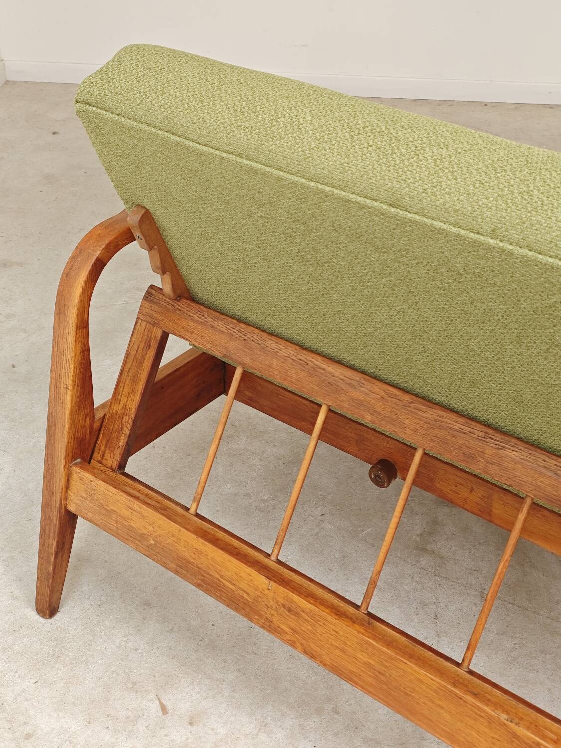 Green Banquette Daybed from Czechoslovakia 1960