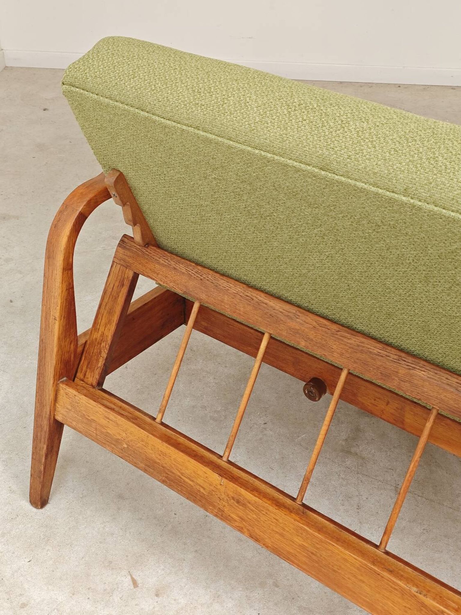 Green Banquette Daybed from Czechoslovakia 1960