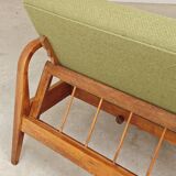 Green Banquette Daybed from Czechoslovakia 1960