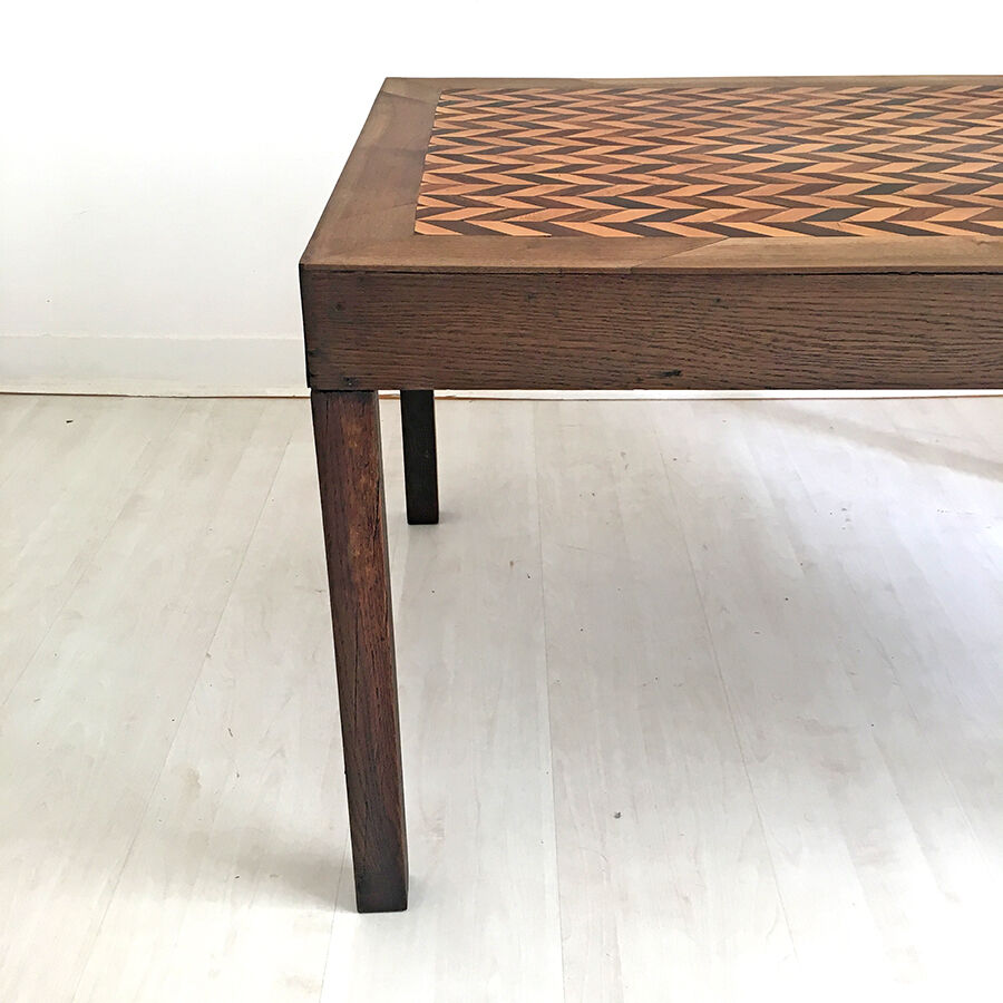 Table low vintage inlaid
